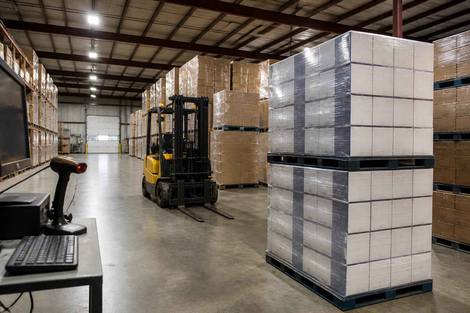 Finished goods warehouse ready for export