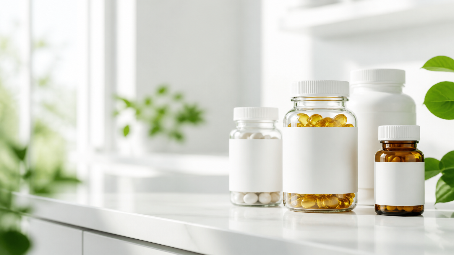 Supplement capsules and bottles in a clean production setting — Haiyue Shengda