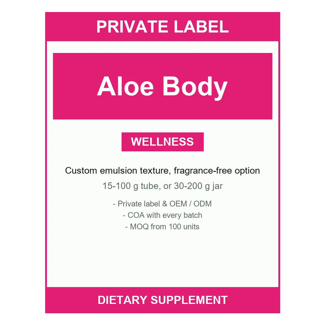 Aloe Body Cream — label design detail