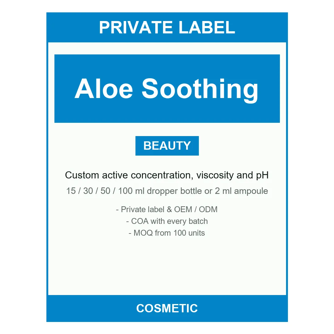 Aloe Soothing Serum — label design detail