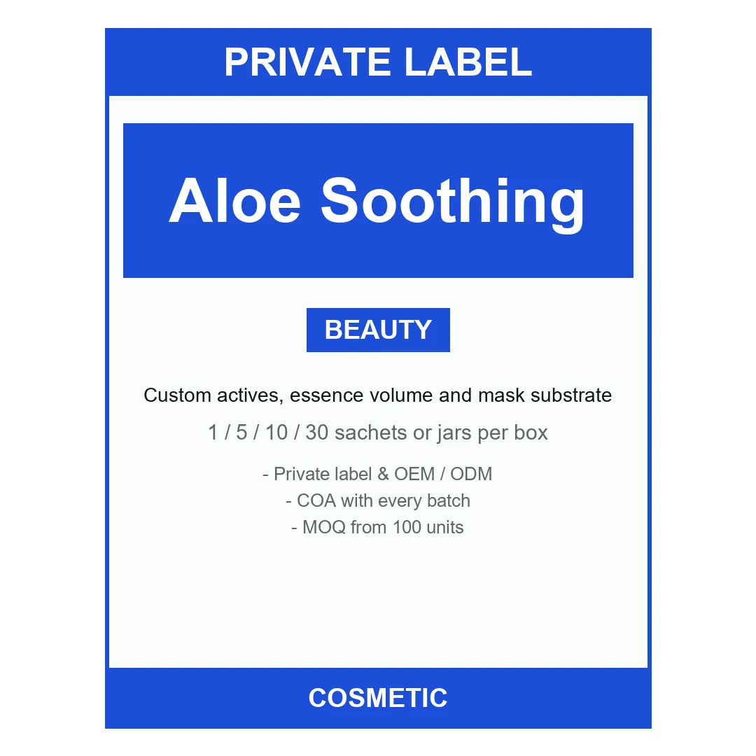 Aloe Soothing Sheet Mask — label design detail