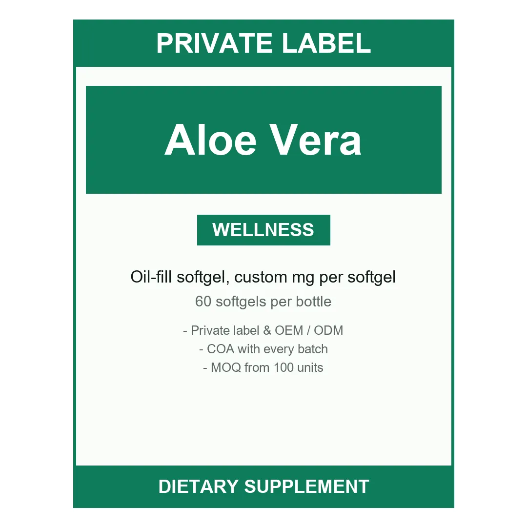 Aloe Vera Softgels — label design detail