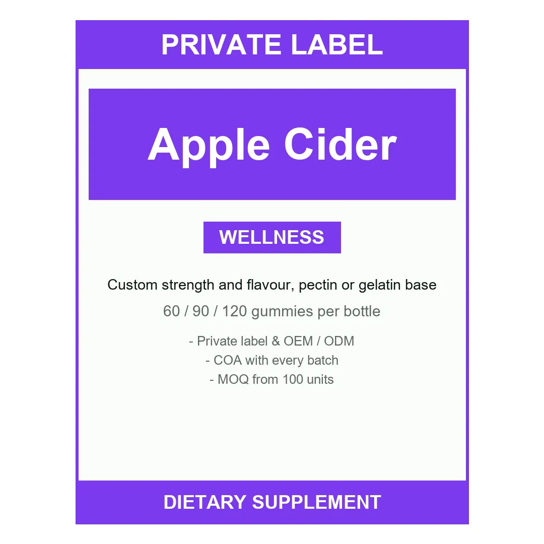Apple Cider Vinegar Gummies — label design detail