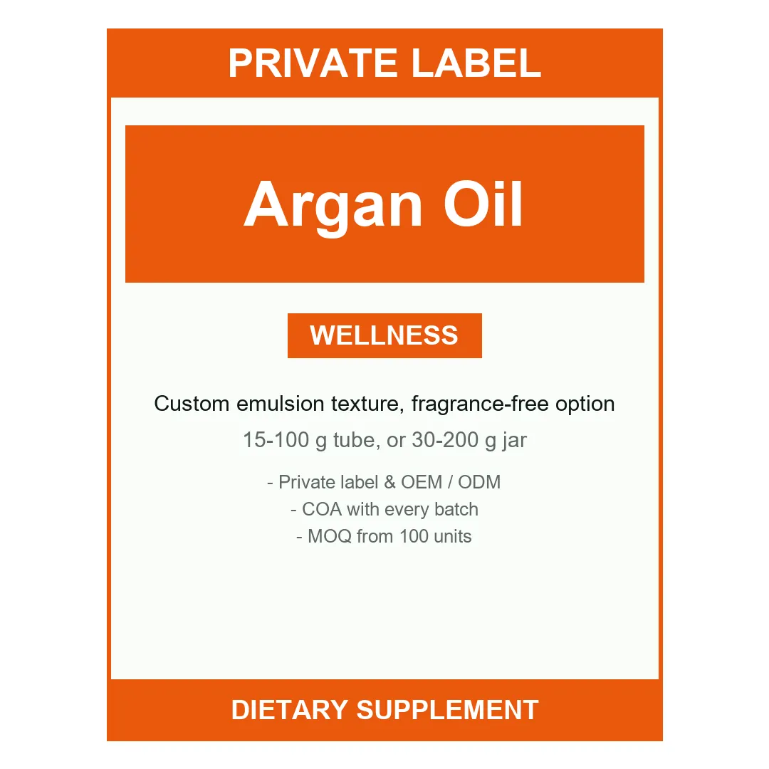 Argan Oil Cream — label design detail