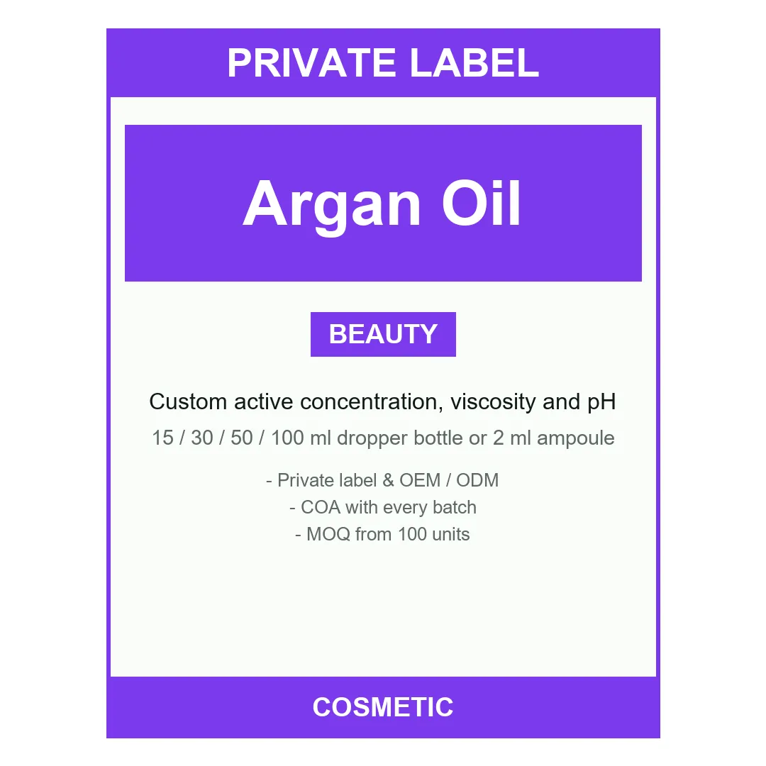 Argan Oil Serum — label design detail
