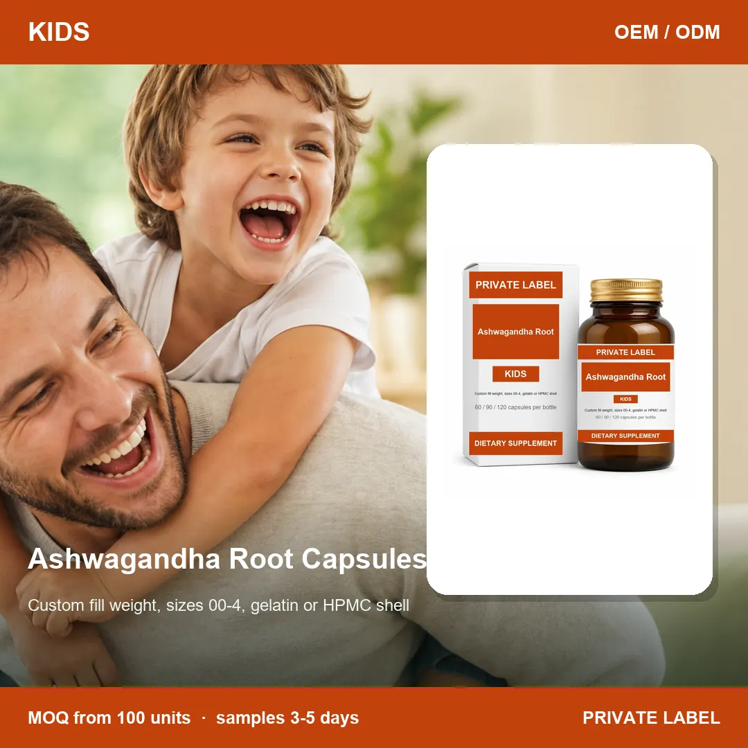 Ashwagandha Root Capsules — private-label supplement, lifestyle scene