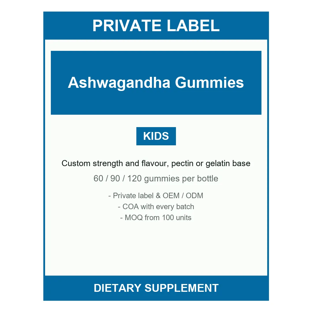 Ashwagandha Gummies — label design detail