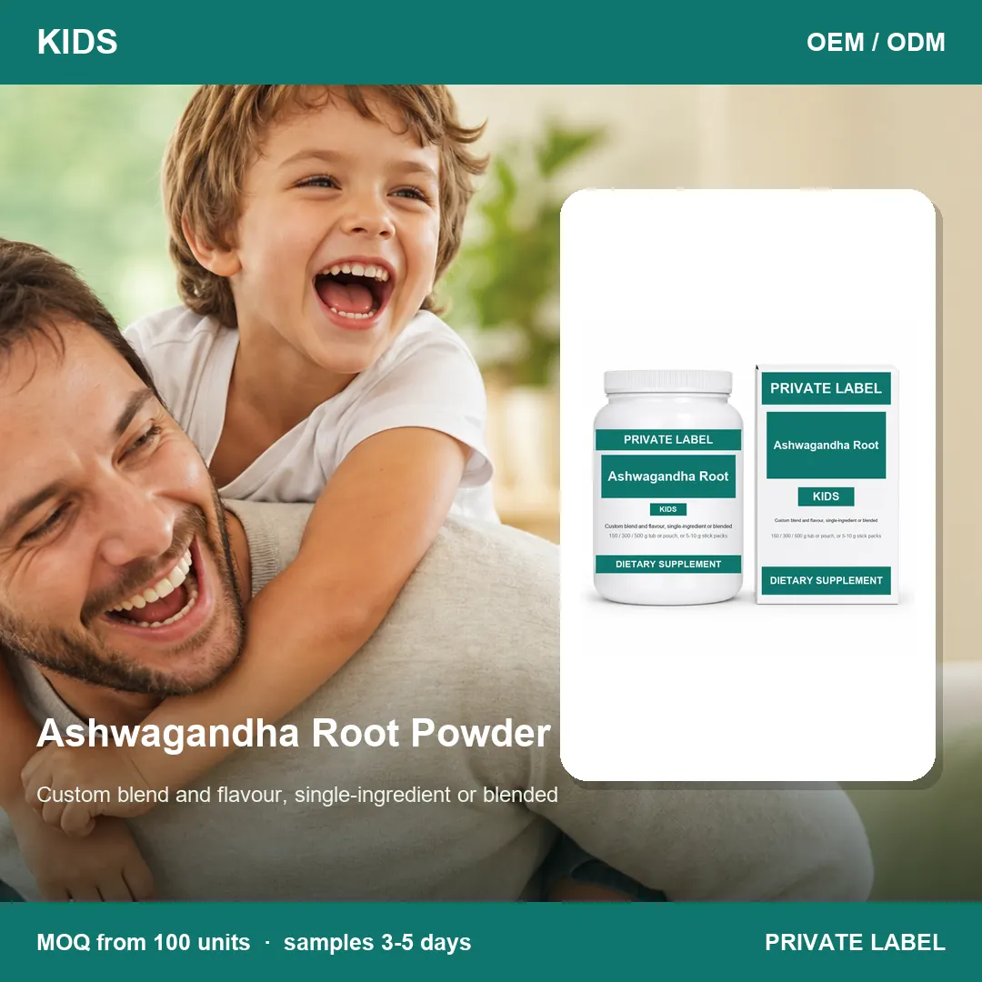 Ashwagandha Root Powder — private-label supplement, lifestyle scene