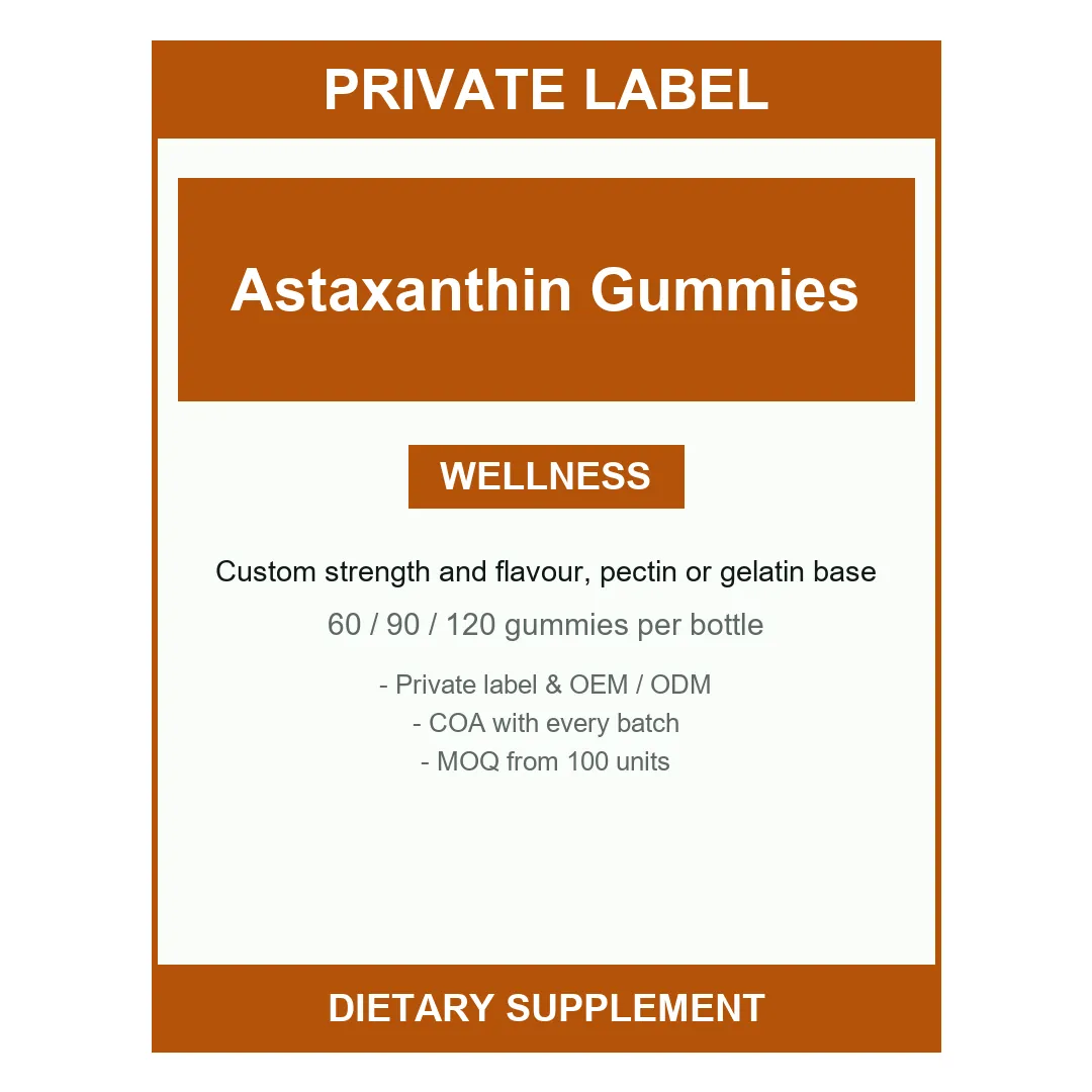 Astaxanthin Gummies — label design detail