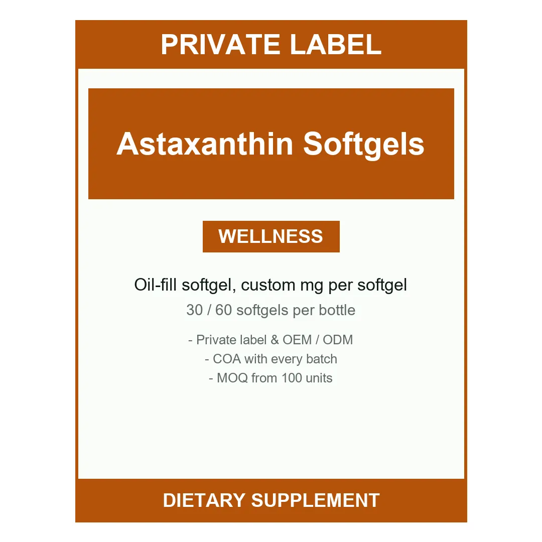 Astaxanthin Softgels — label design detail