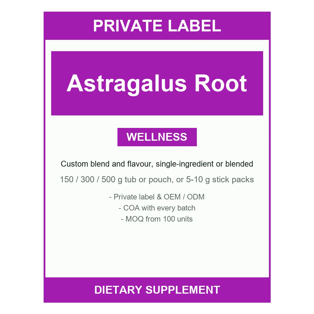 Astragalus Root Extract Powder — label design detail