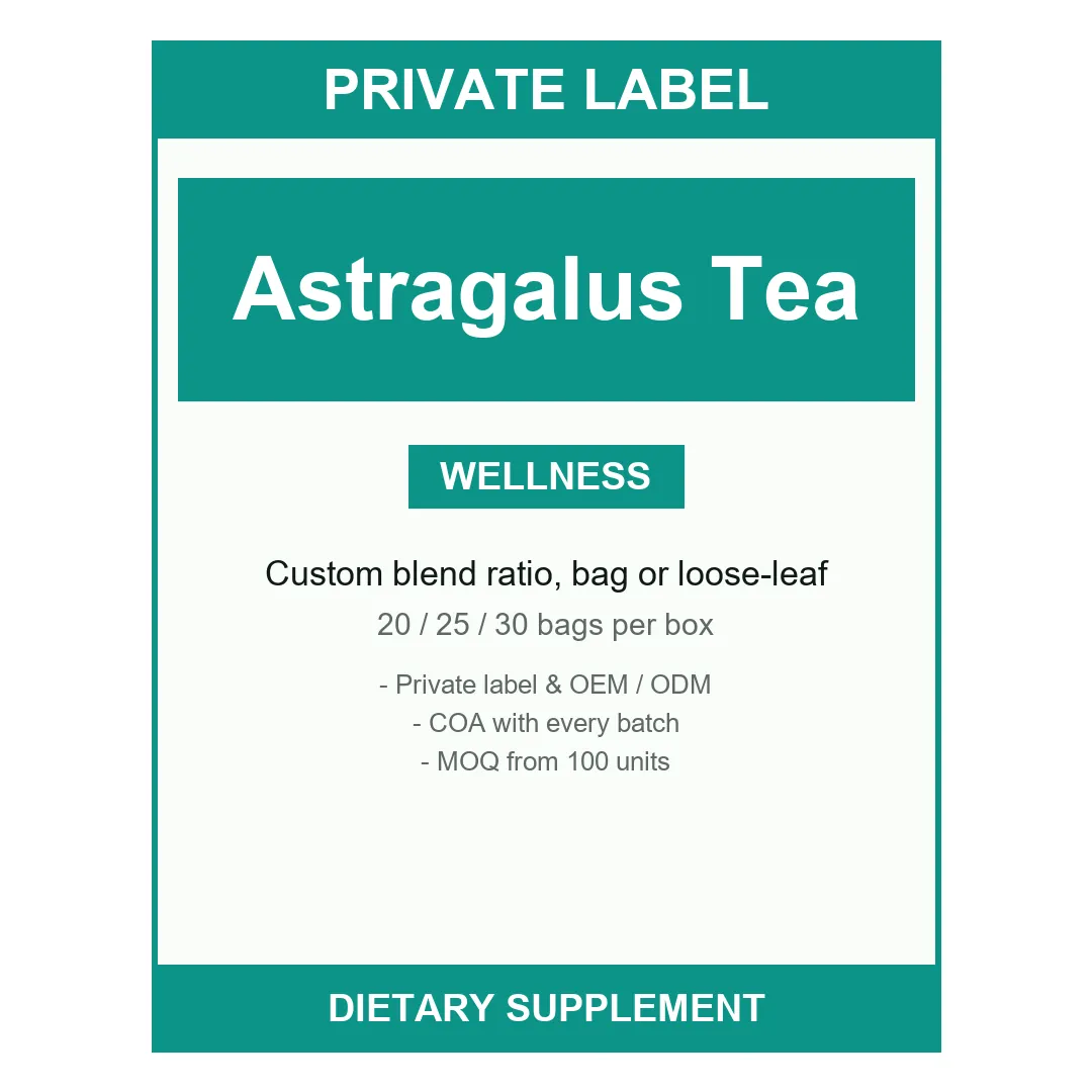 Astragalus Tea — label design detail