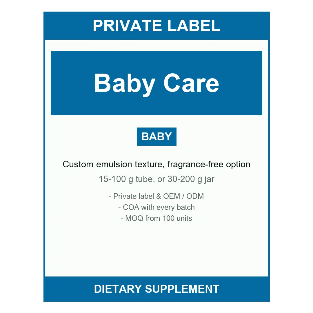 Baby Care Cream — label design detail