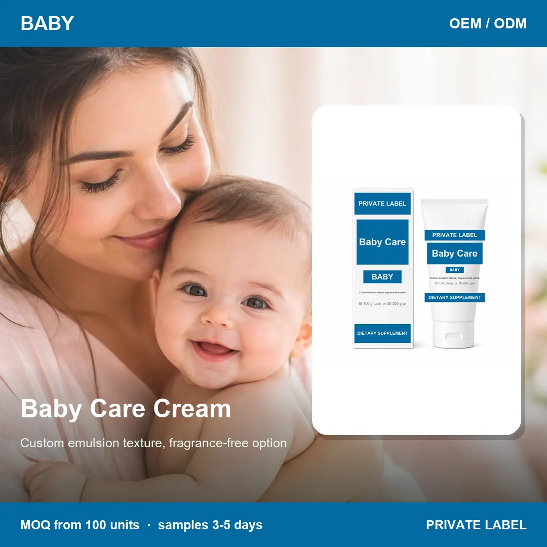 Baby Care Cream — private-label supplement, lifestyle scene
