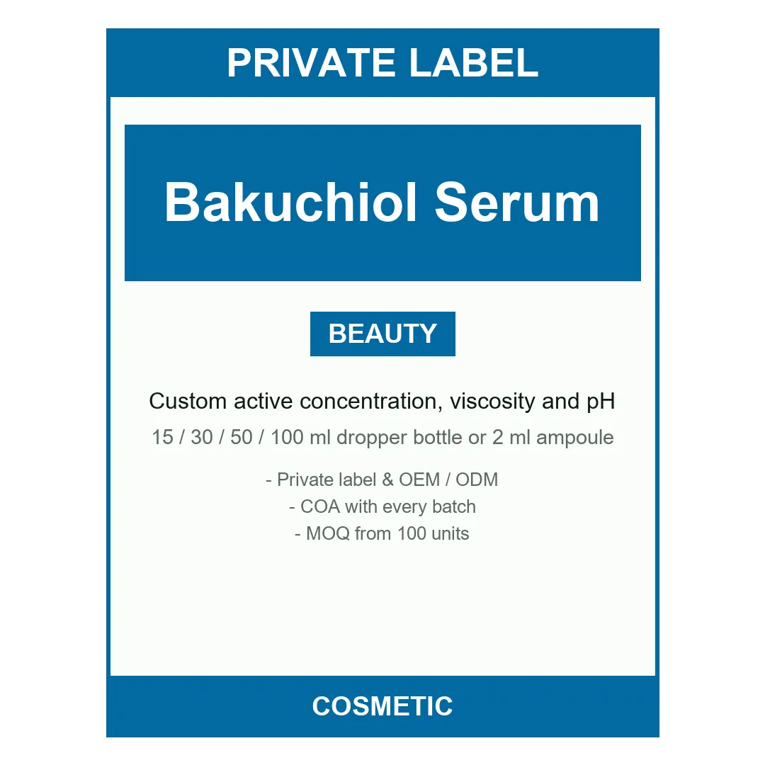 Bakuchiol Serum — label design detail