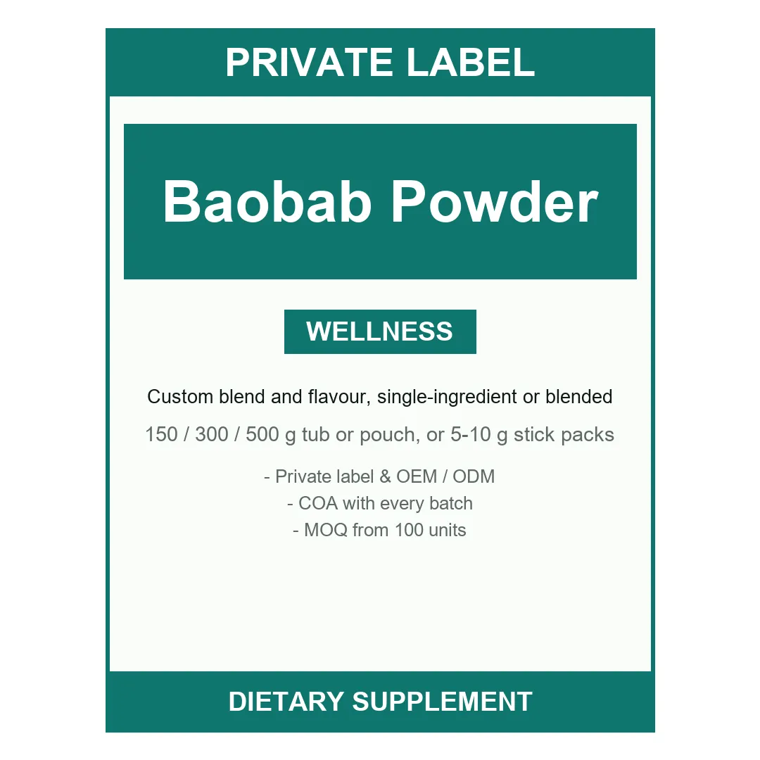 Baobab Powder — label design detail