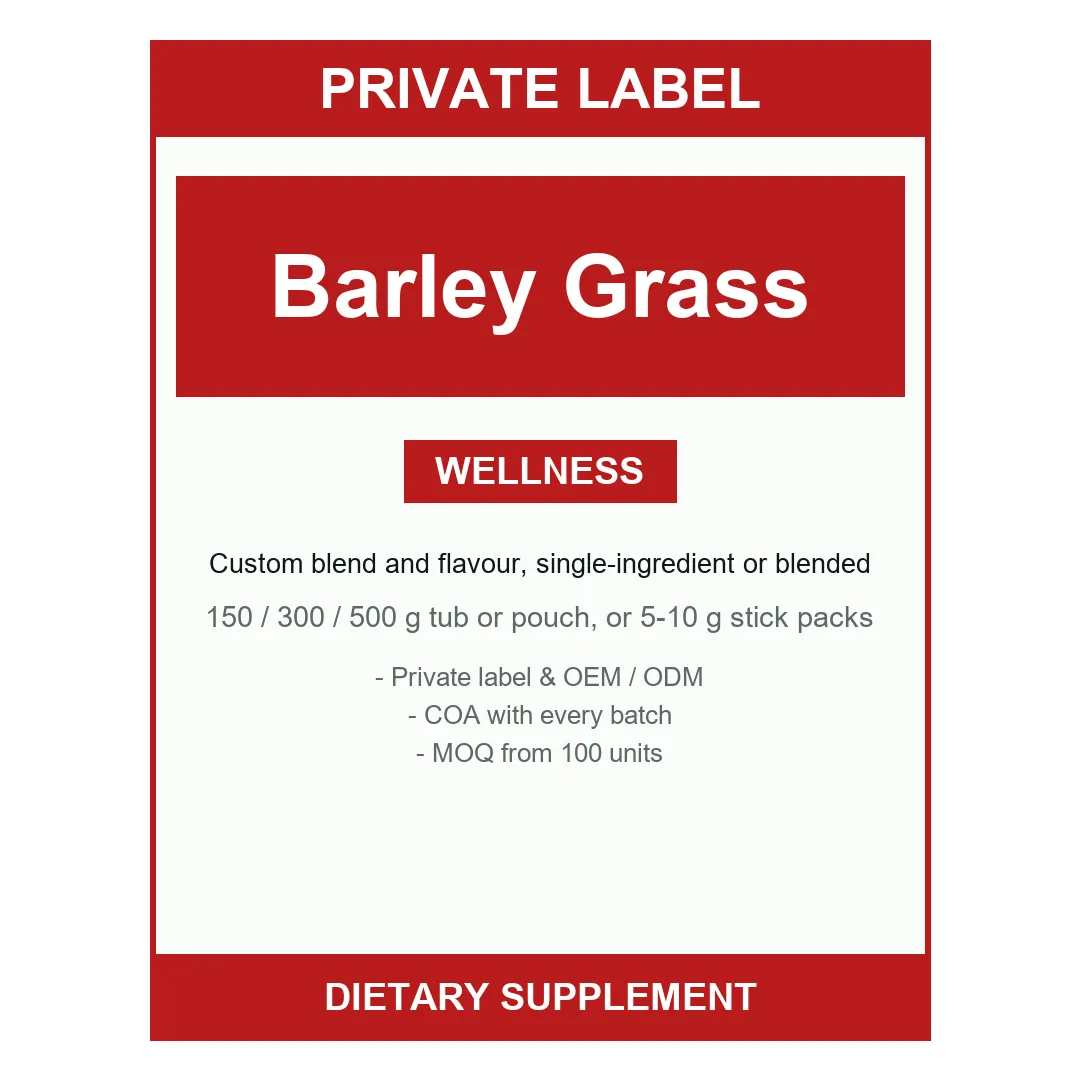 Barley Grass Powder — label design detail