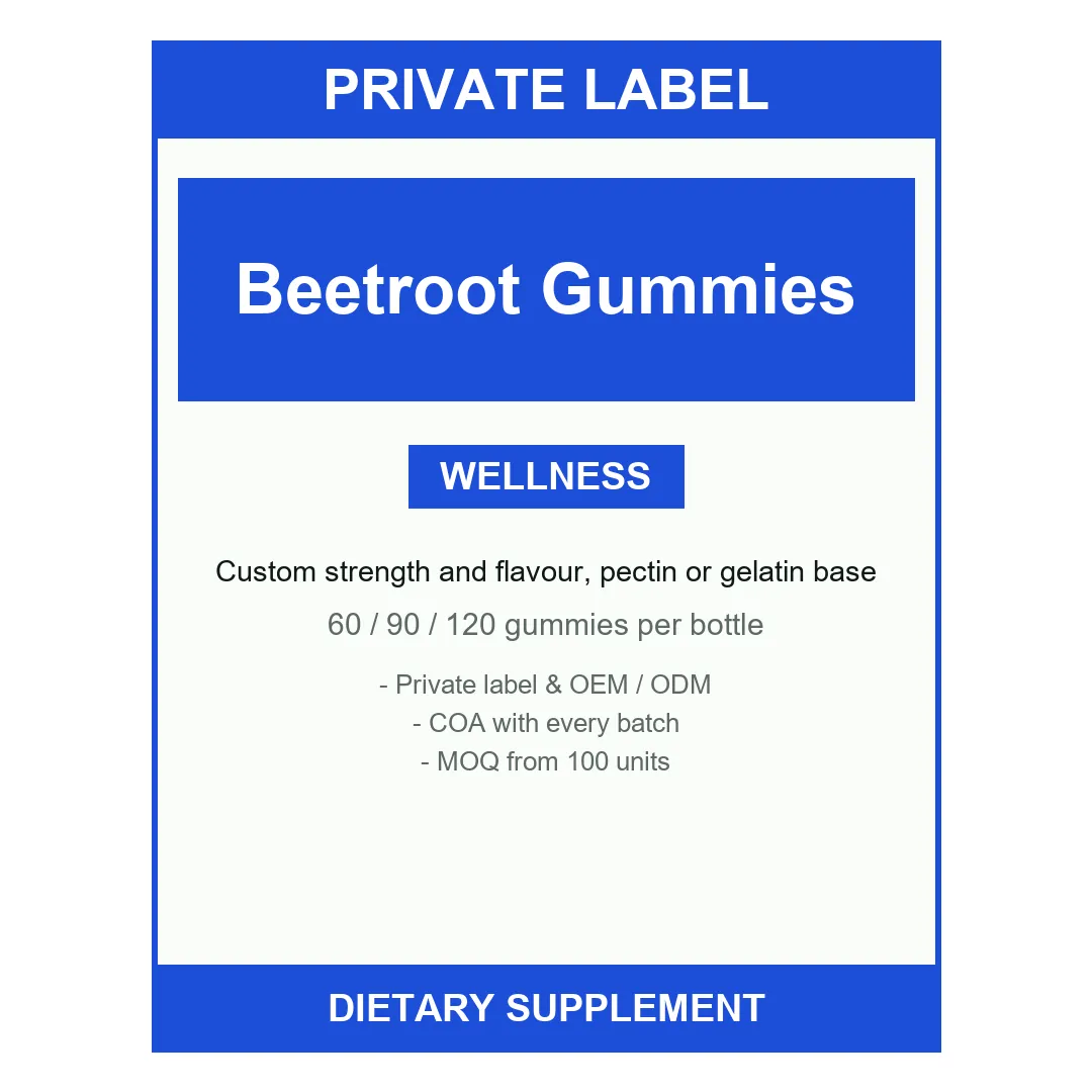 Beetroot Gummies — label design detail