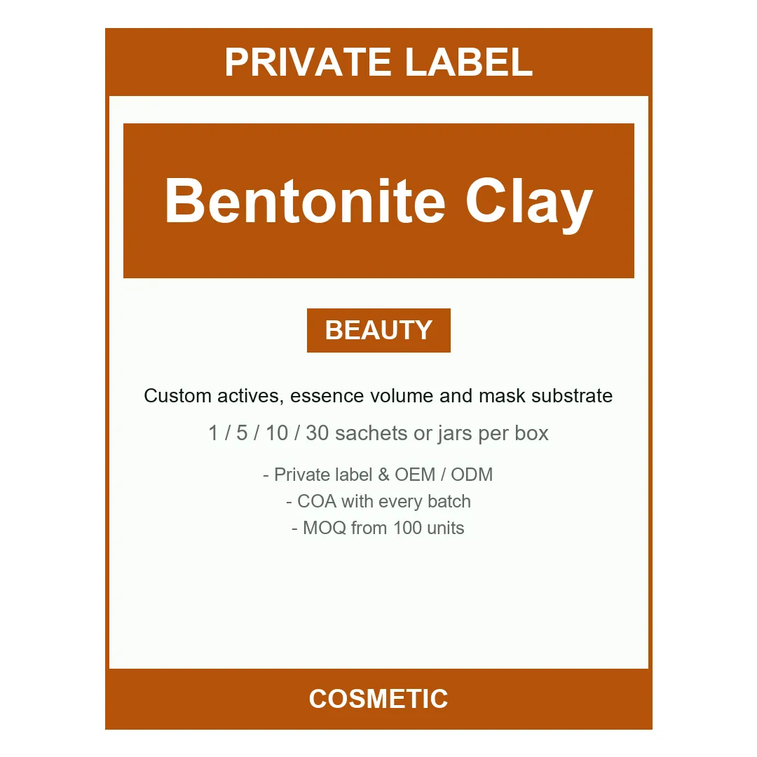 Bentonite Clay Mask — label design detail