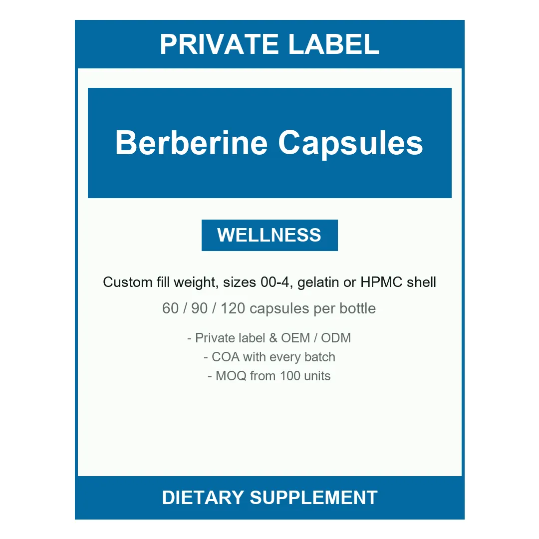 Berberine Capsules — label design detail