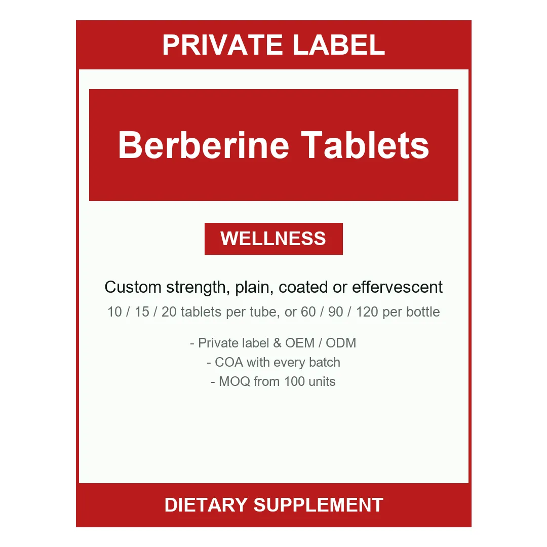 Berberine Tablets — label design detail