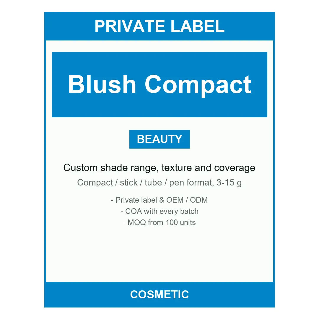 Blush Compact — label design detail