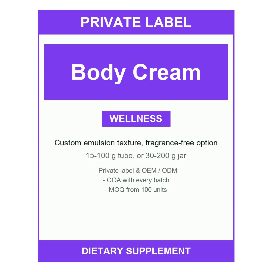 Body Cream — label design detail