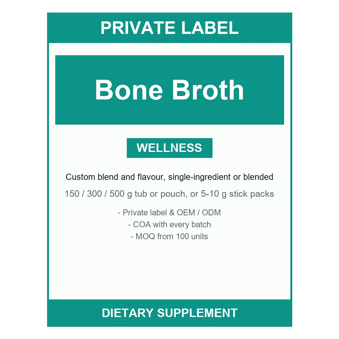 Bone Broth Powder — label design detail