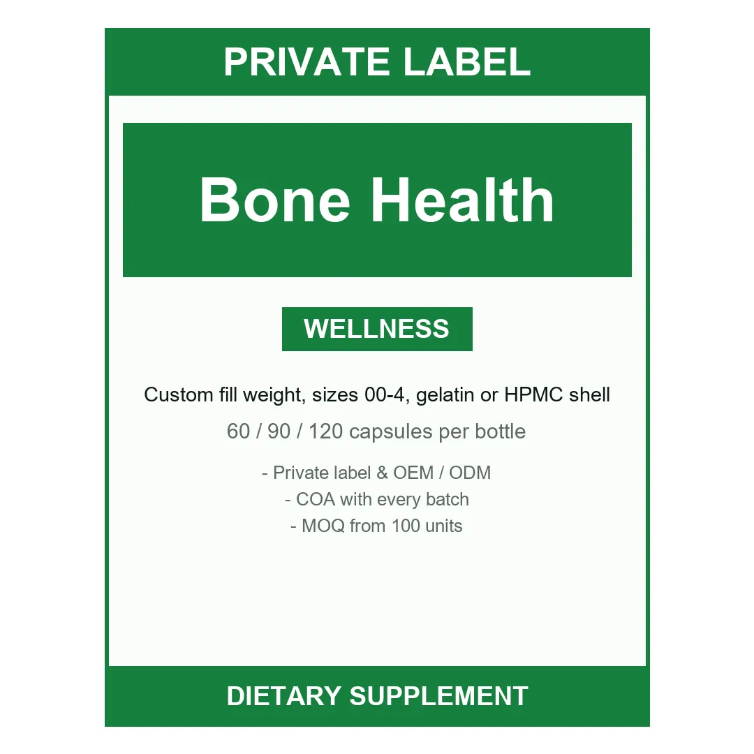 Bone Health Complex Capsules — label design detail