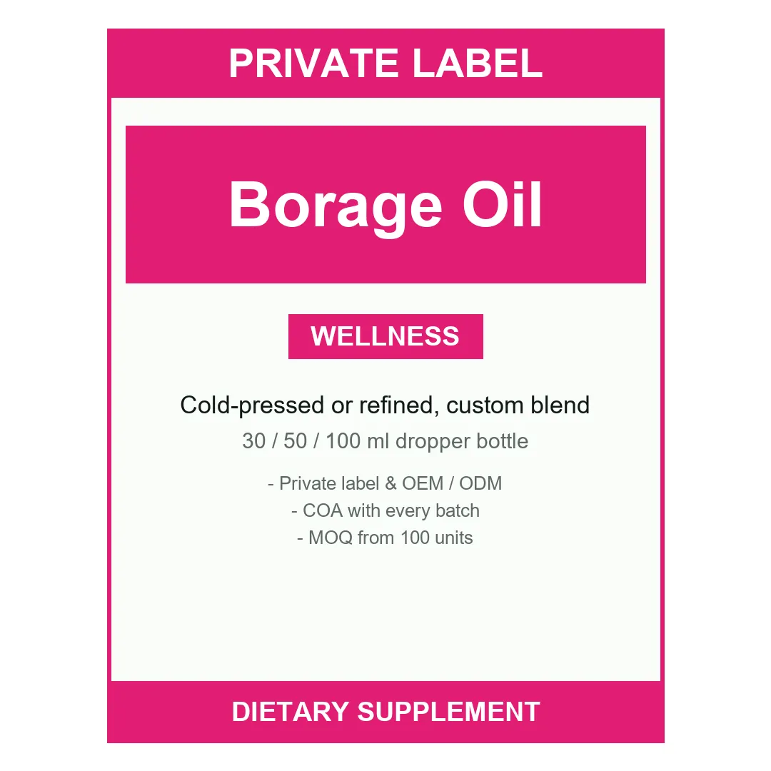 Borage Oil — label design detail