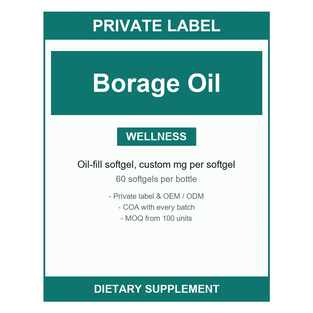 Borage Oil Softgels — label design detail