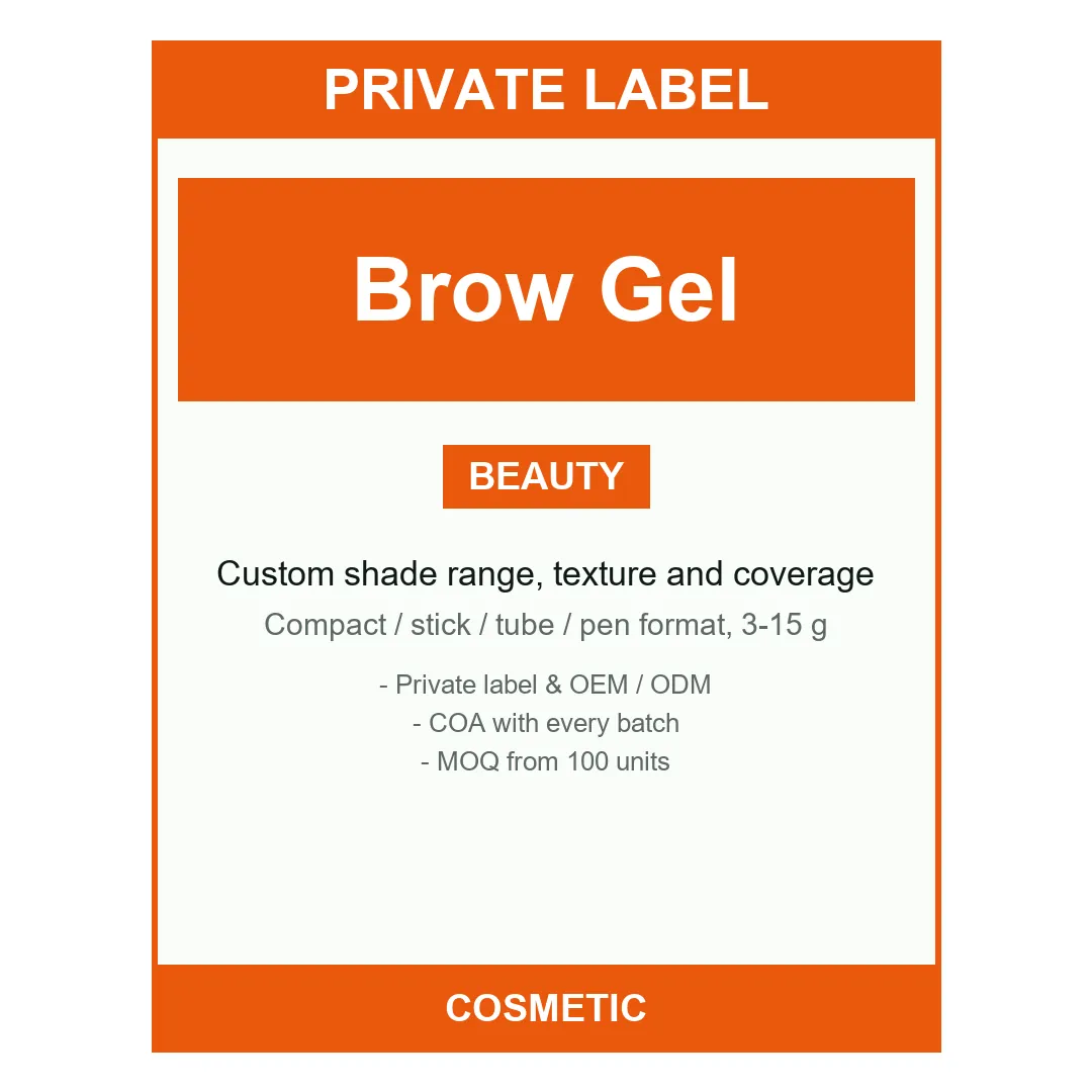 Brow Gel — label design detail