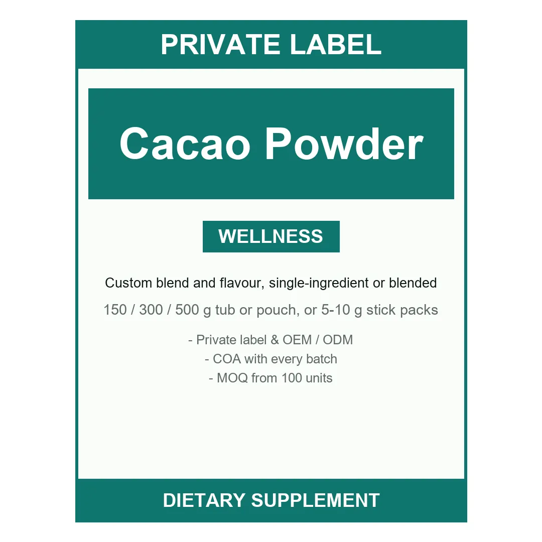 Cacao Powder — label design detail