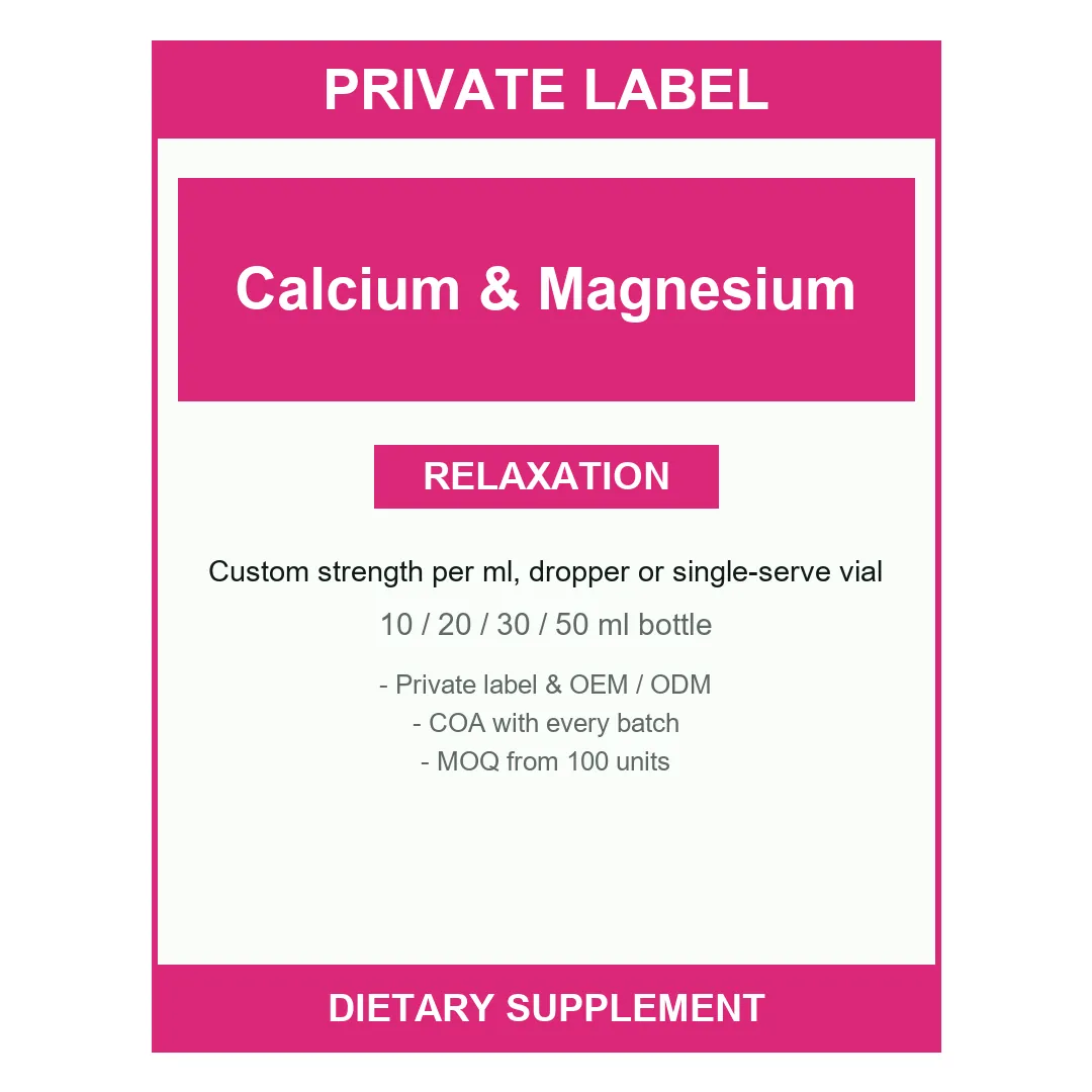 Calcium & Magnesium Liquid — label design detail