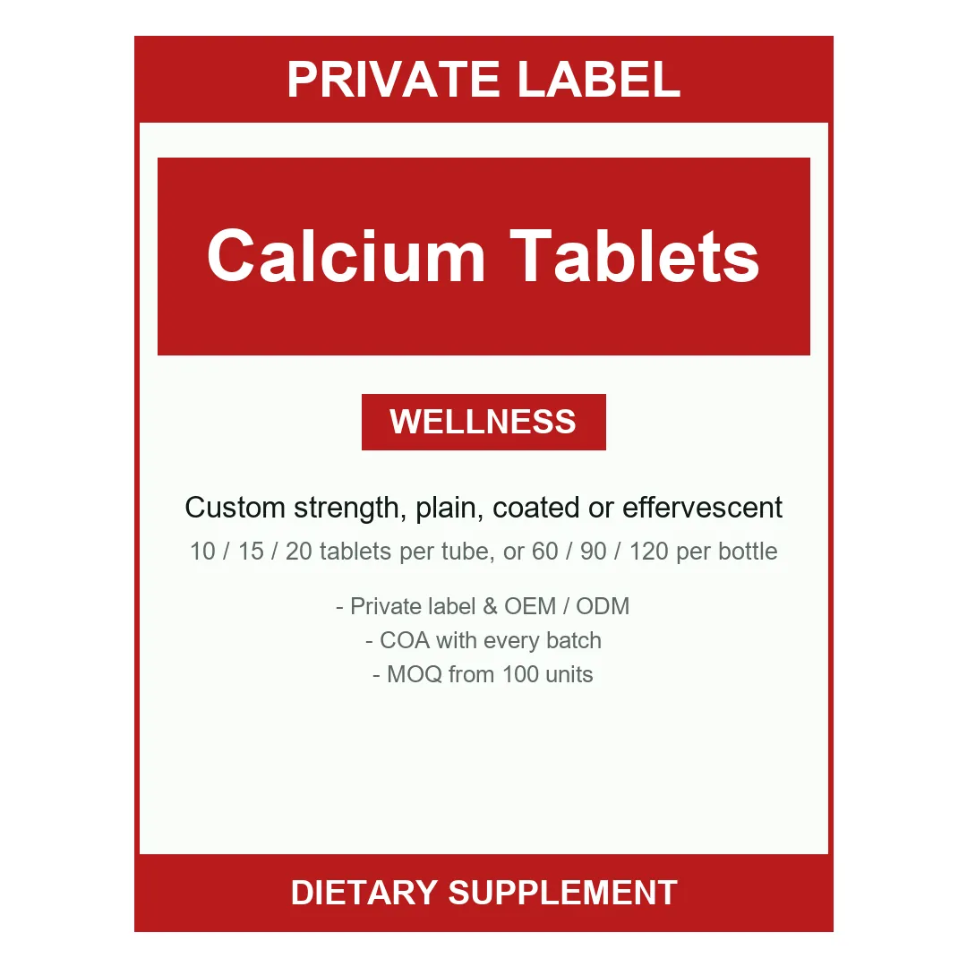 Calcium Tablets — label design detail