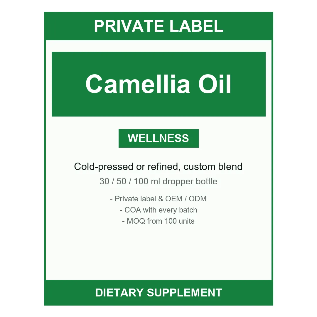 Camellia Oil — label design detail
