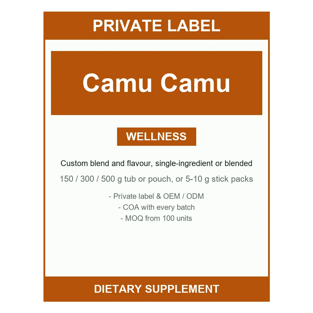 Camu Camu Powder — label design detail
