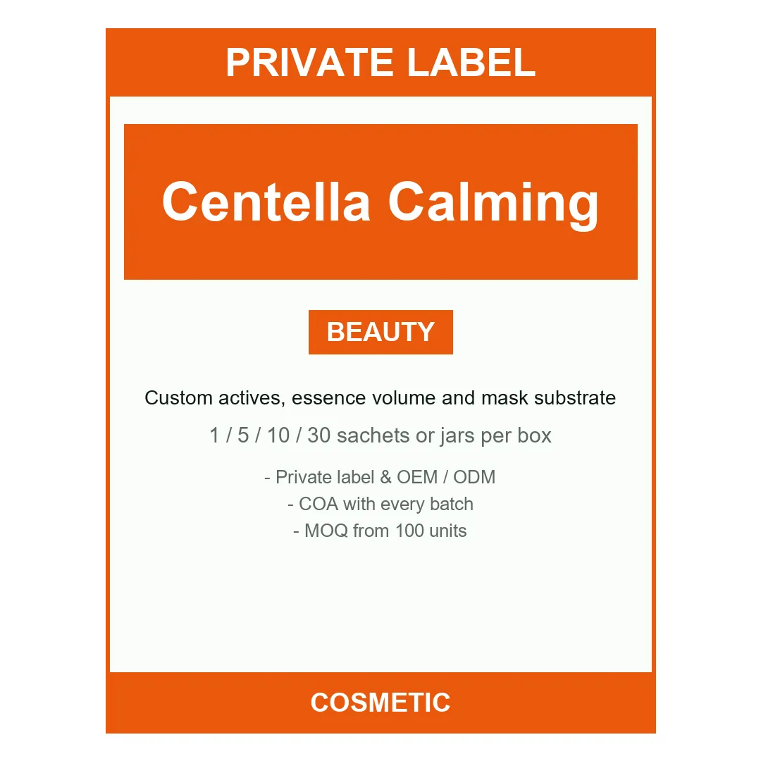 Centella Calming Sheet Mask — label design detail