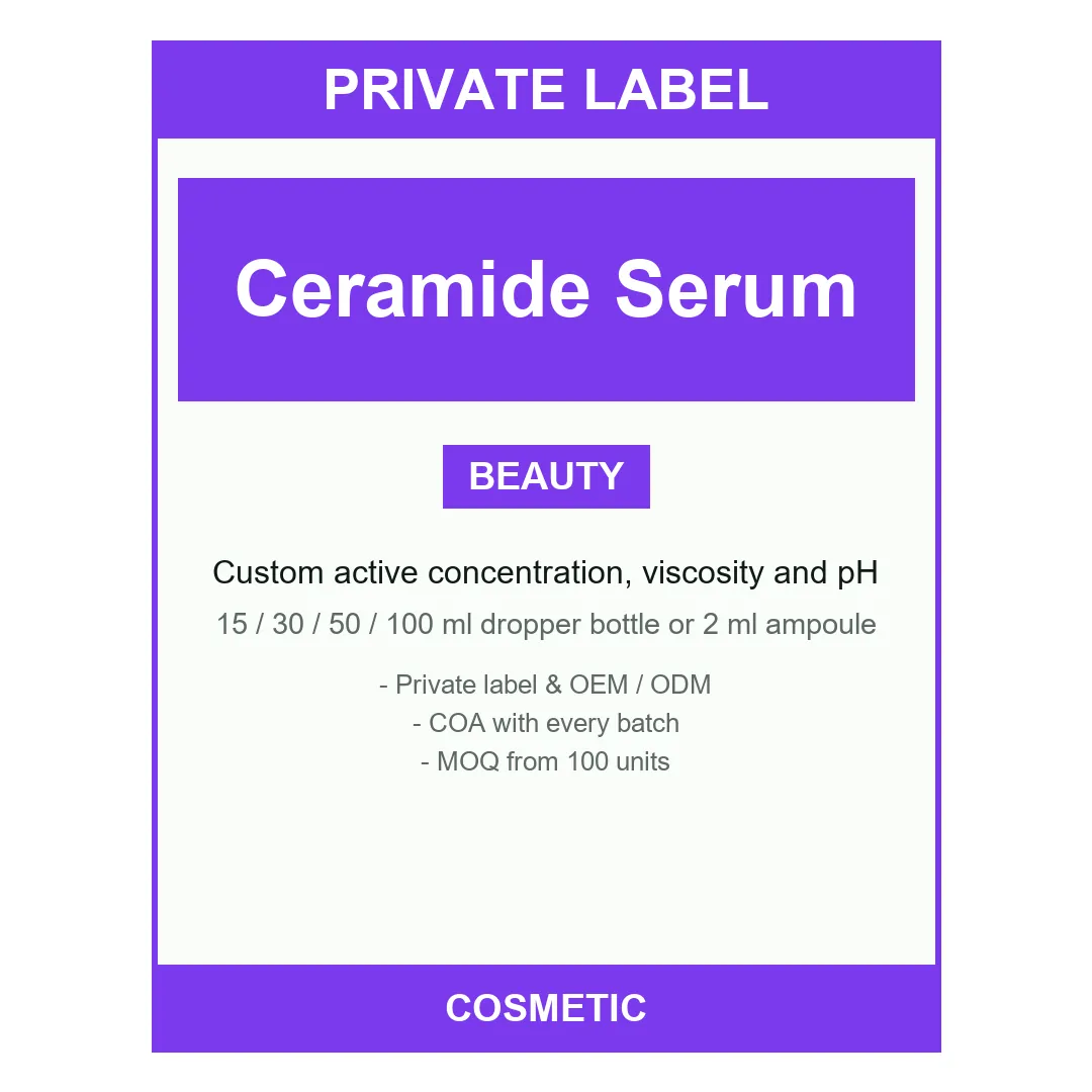 Ceramide Serum — label design detail