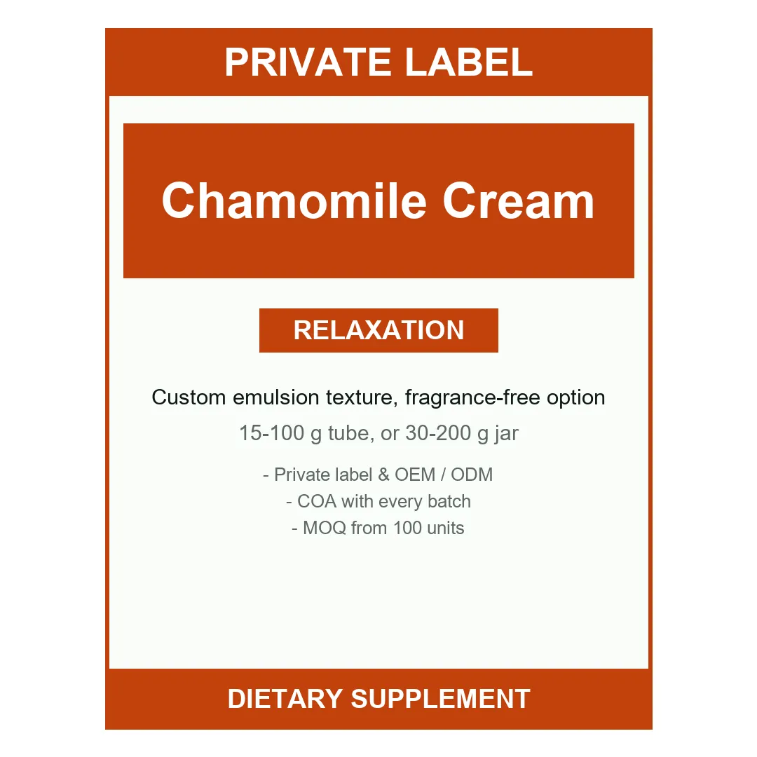 Chamomile Cream — label design detail