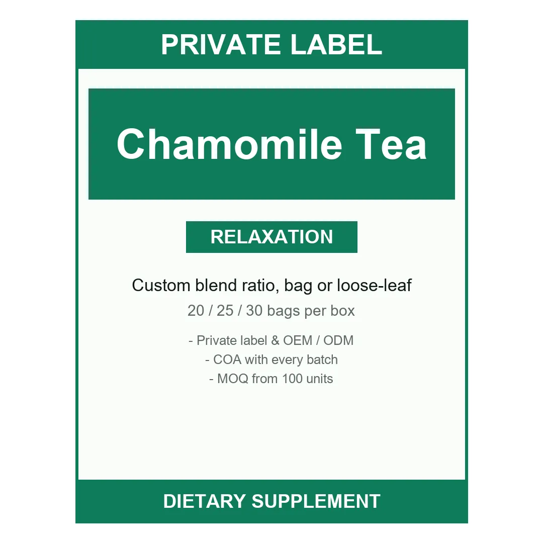 Chamomile Tea Bags — label design detail