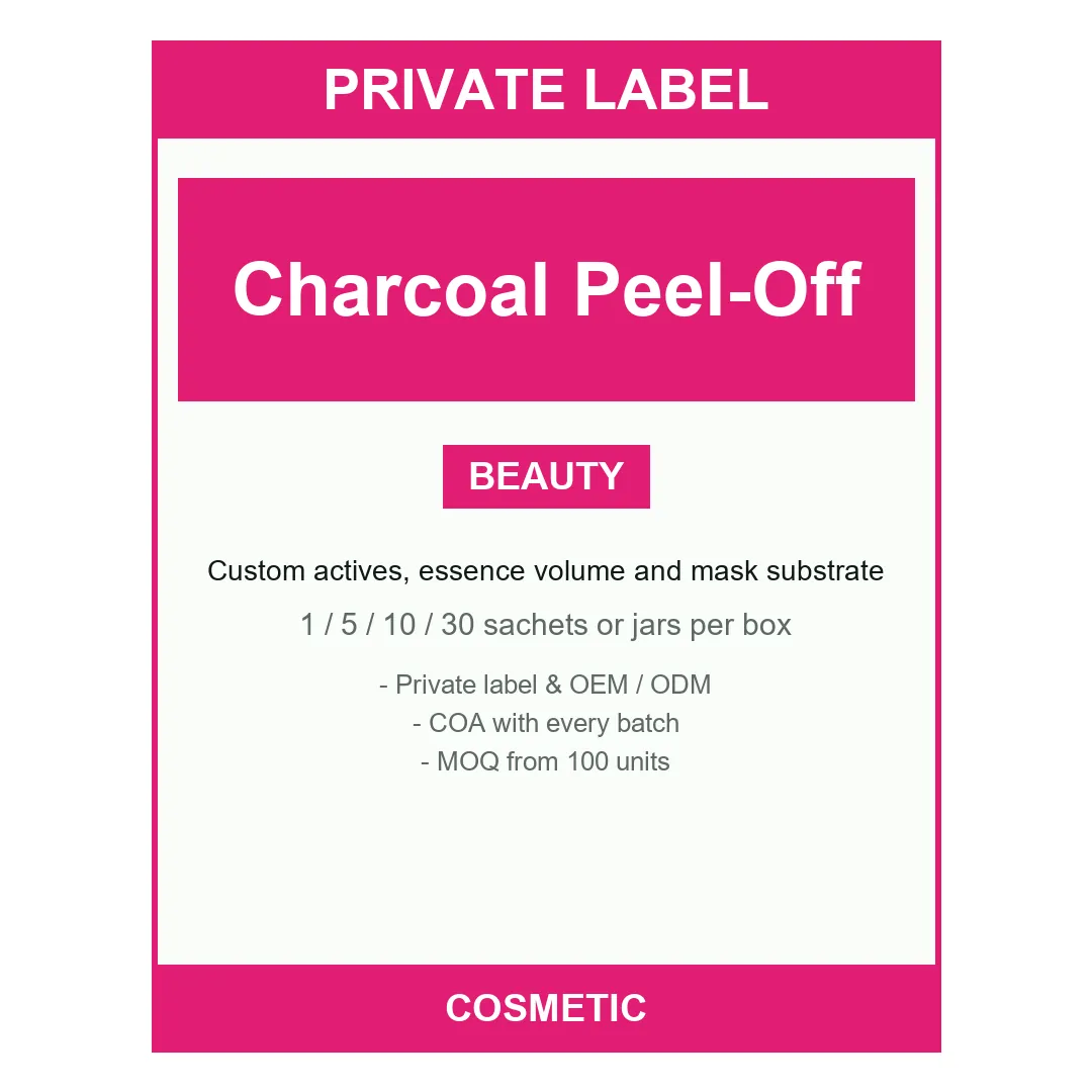Charcoal Peel-Off Mask — label design detail