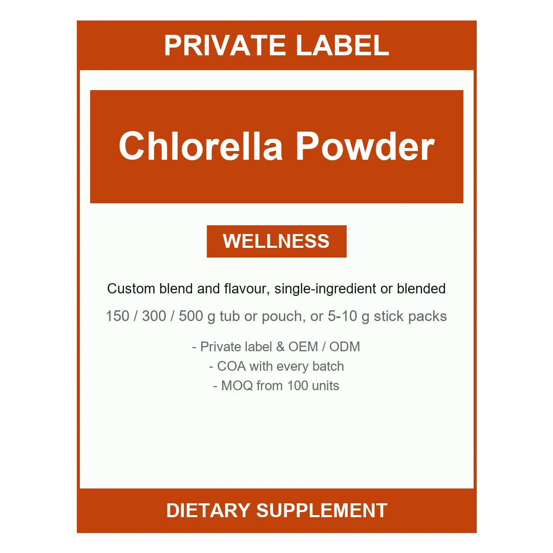 Chlorella Powder — label design detail