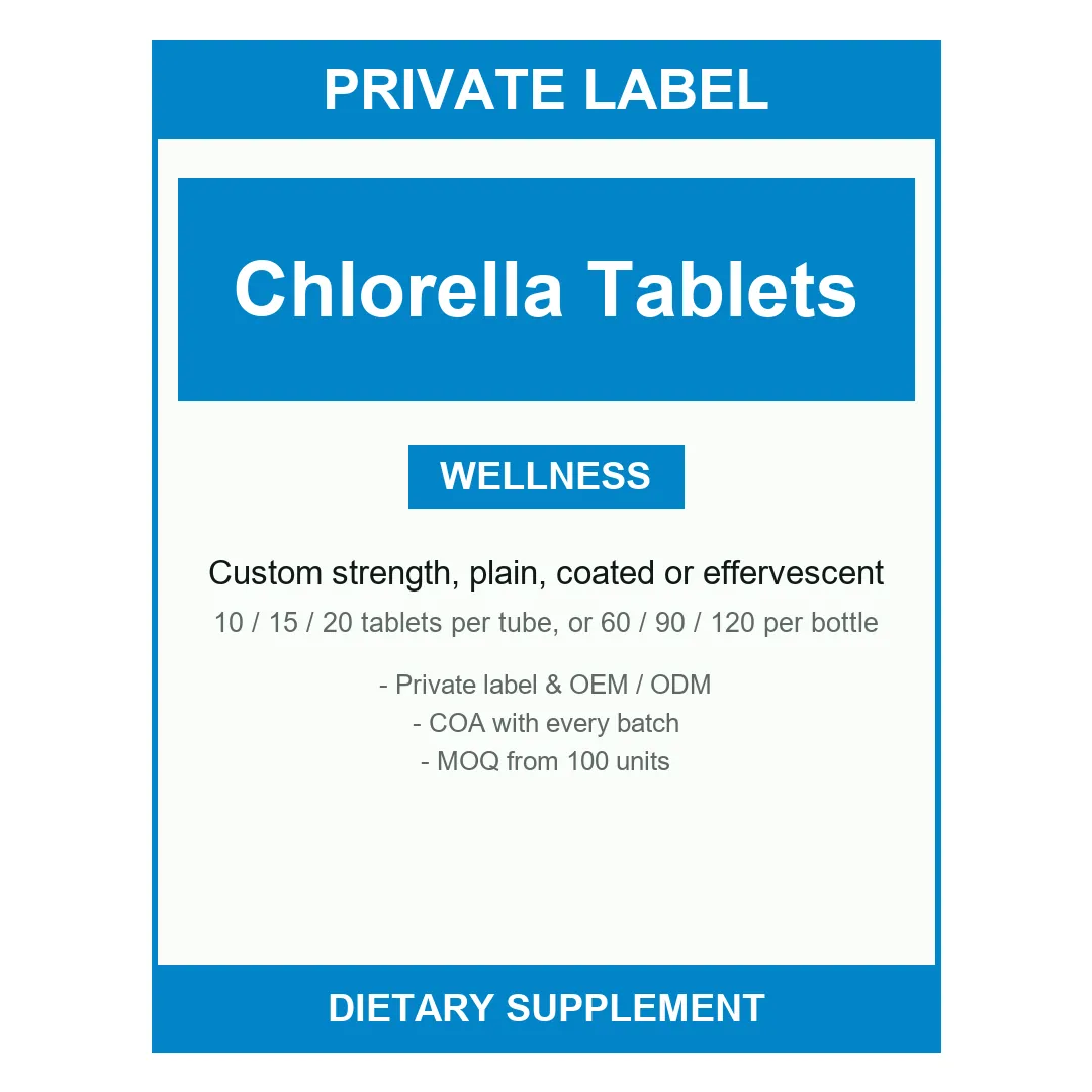 Chlorella Tablets — label design detail