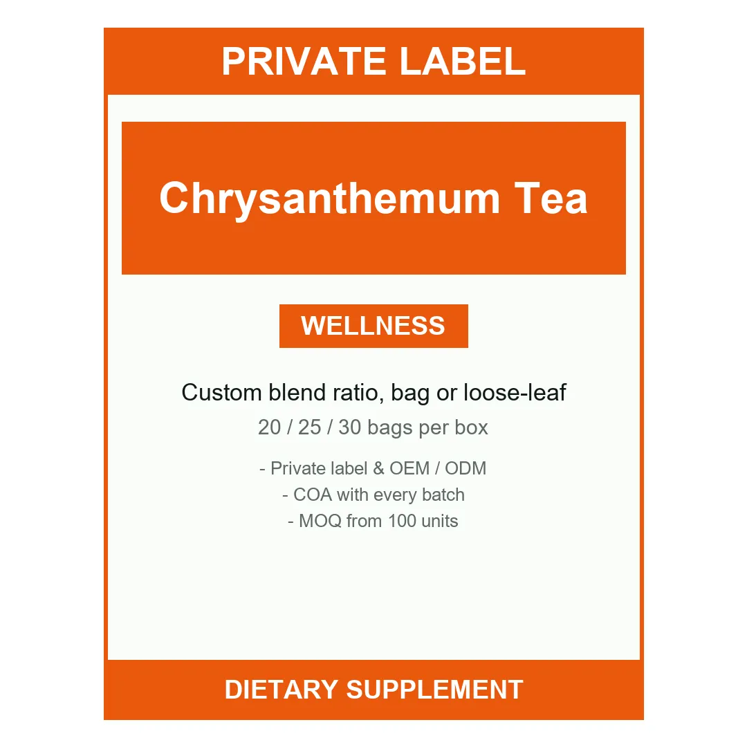 Chrysanthemum Tea — label design detail