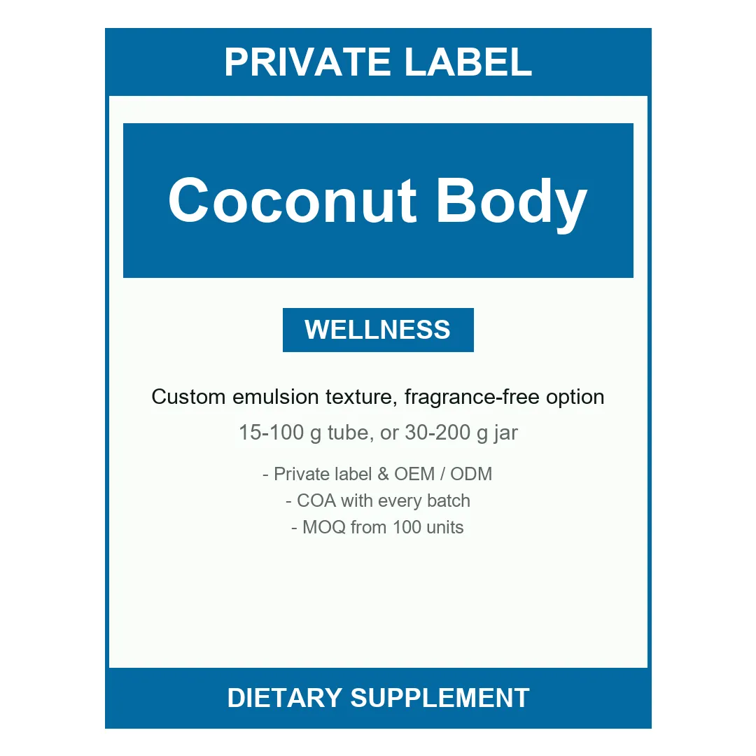Coconut Body Cream — label design detail
