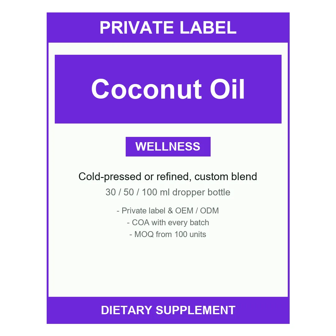 Coconut Oil — label design detail