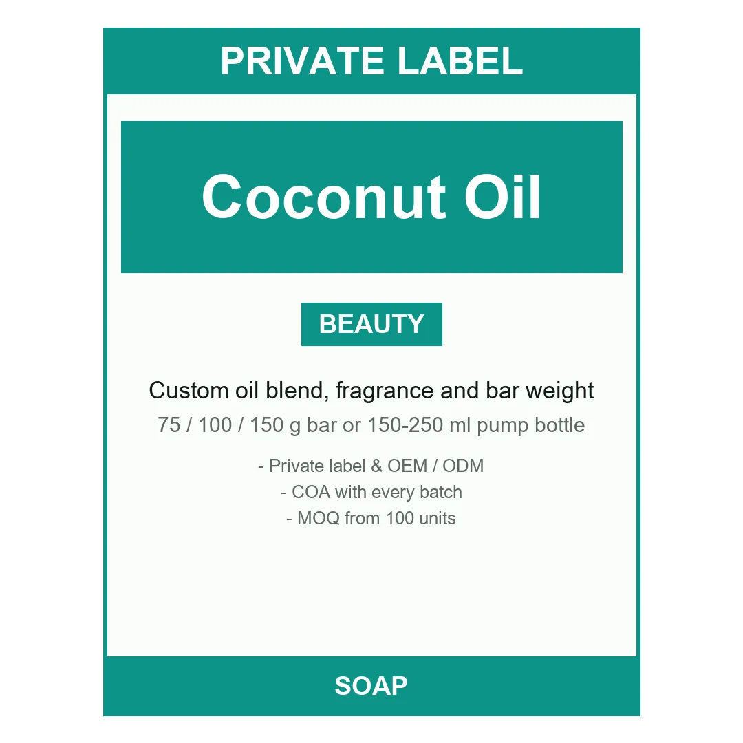 Coconut Oil Soap Bar — label design detail