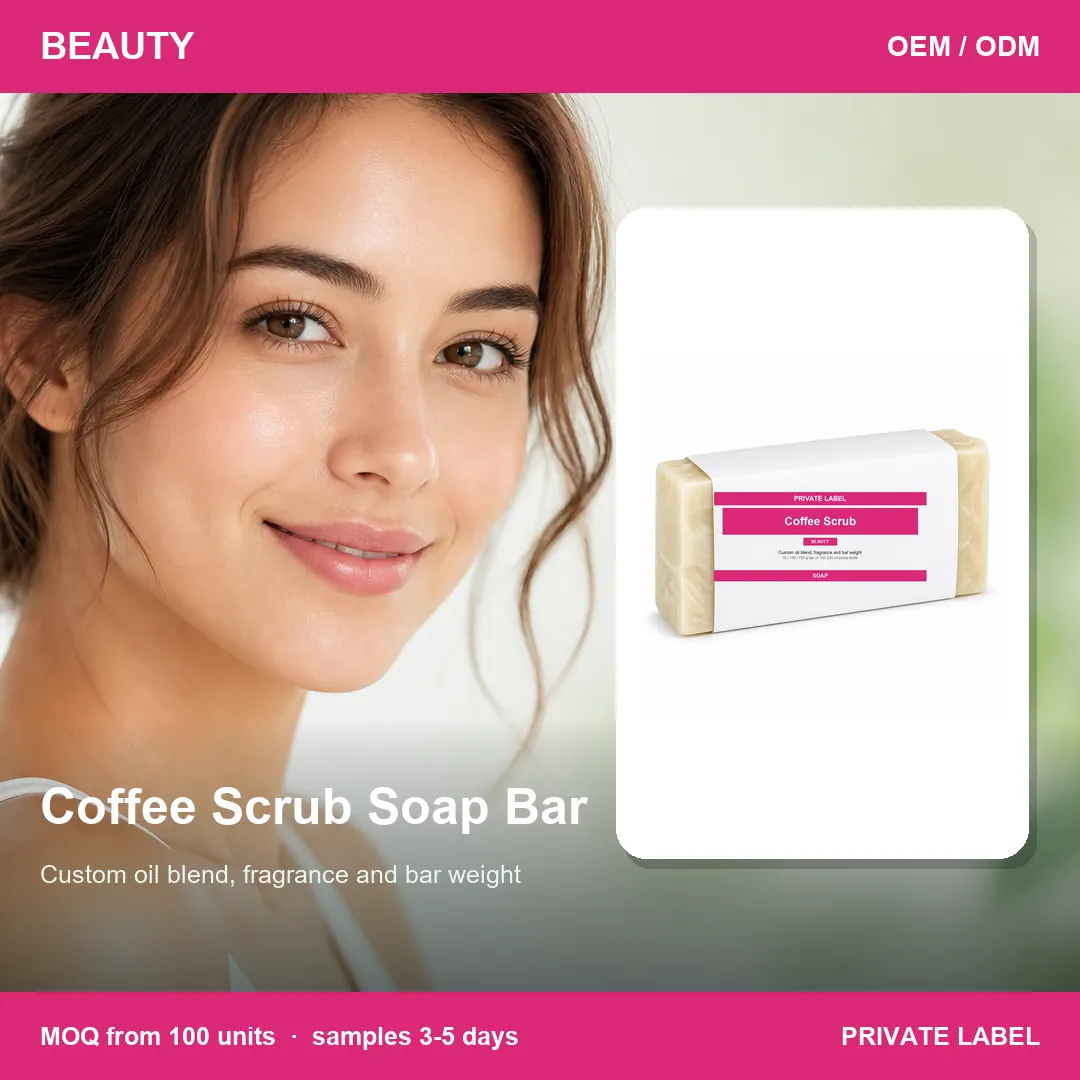 Coffee Scrub Soap Bar — private-label supplement, lifestyle scene