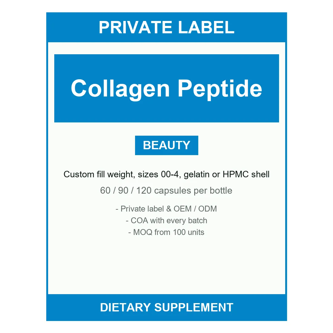 Collagen Peptide Capsules — label design detail